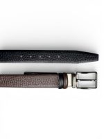 İstanbul Belt Çift Taraflı Desenli Erkek Kemer – 3.5 cm – Döner Tokalı – Siyah Arka Yüz – Renk & Boy Seçenekleri