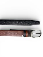 İstanbul Belt Çift Taraflı Desenli Erkek Kemer – 3.5 cm – Döner Tokalı – Siyah Arka Yüz – Renk & Boy Seçenekleri