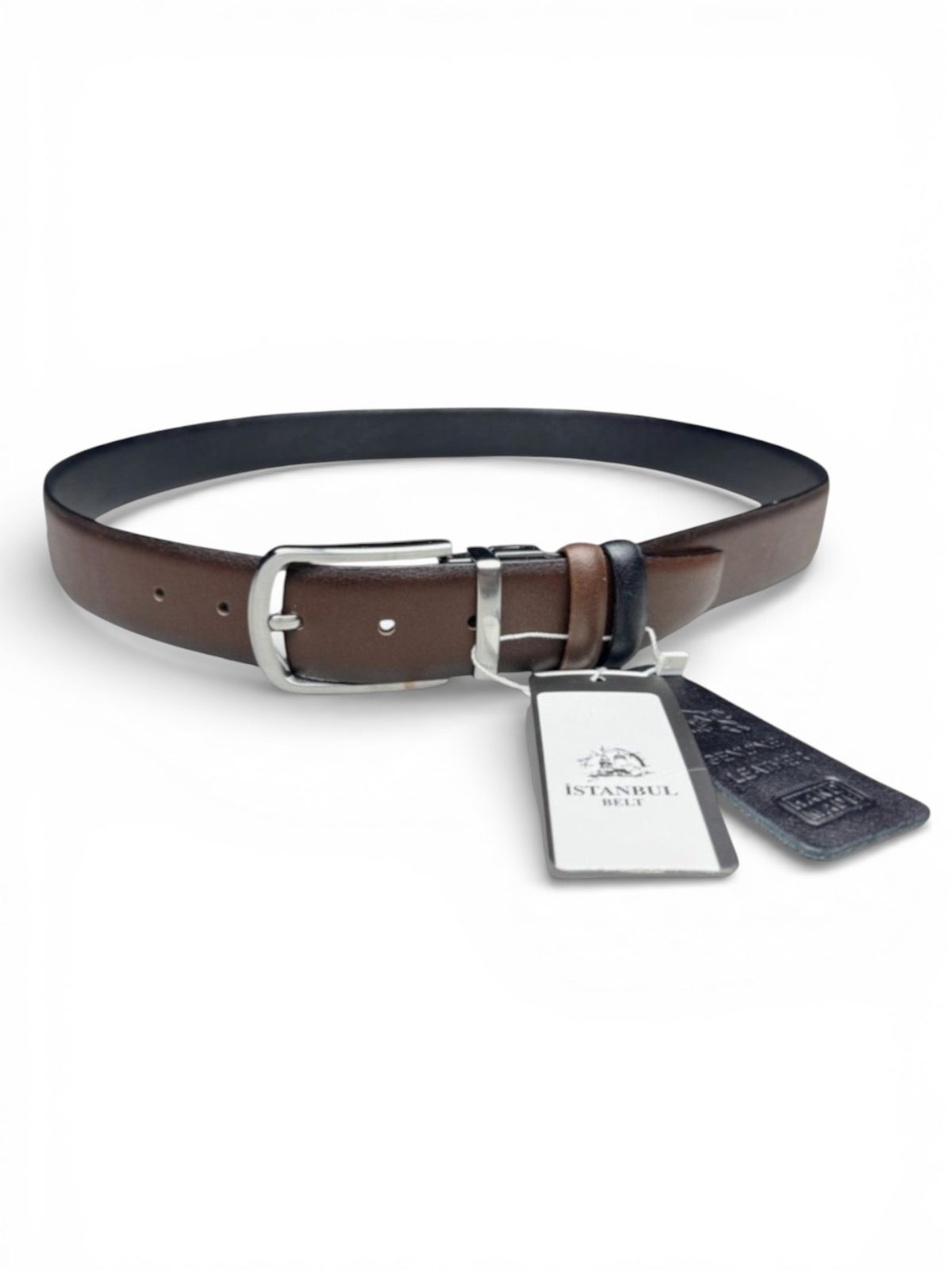 İstanbul Belt Çift Taraflı Klasik Erkek Kemer – 3.5 cm – Döner Tokalı – Renk & Boy Seçenekleri