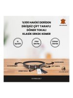 İstanbul Belt Çift Taraflı Klasik Erkek Kemer – 3.5 cm – Döner Tokalı – Renk & Boy Seçenekleri