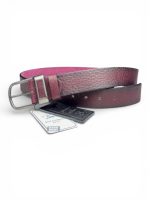 İstanbul Belt Deri Desenli Tokalı Tek Kat Hakiki Erkek Deri Kemer – 4 cm – Mat Metal Tokalı
