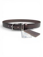 İstanbul Belt Deri Desenli Tokalı Tek Kat Hakiki Erkek Deri Kemer – 4 cm – Mat Metal Tokalı