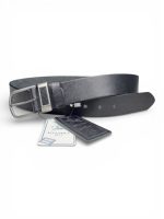 İstanbul Belt Deri Desenli Tokalı Tek Kat Hakiki Erkek Deri Kemer – 4 cm – Mat Metal Tokalı