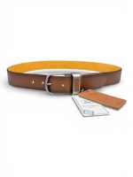 İstanbul Belt Deri Desenli Tokalı Tek Kat Hakiki Erkek Deri Kemer – 4 cm – Mat Metal Tokalı