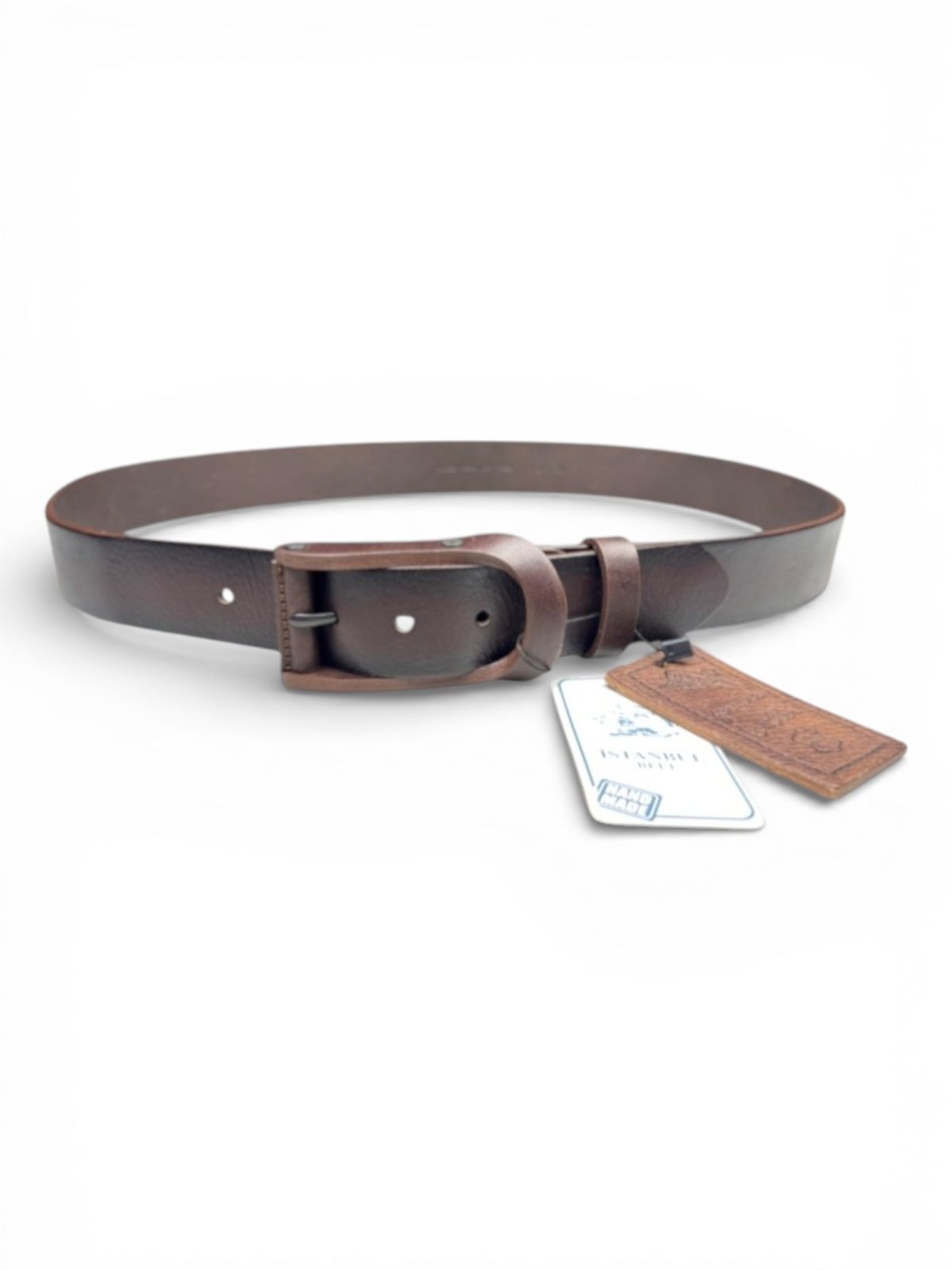 İstanbul Belt Deri Tokalı Hakiki Deri Erkek Kemer – 4 cm – Kalın & Dayanıklı Tek Parça Deri – Vintage Doğal Tasarım