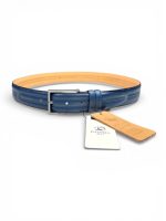 İstanbul Belt Hakiki Deri Erkek Kemer – 3.5 cm – Çift Şerit Kabartma Desenli Klasik Model