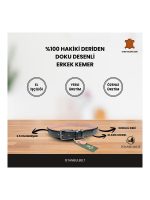 İstanbul Belt Hakiki Deri Erkek Kemer – 3.5 cm – Dokulu Klasik Model