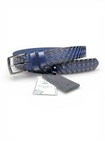 İstanbul Belt Hakiki Deri Erkek Kemer – Örgü Desenli – 4 cm – Tek Kat Kalın Deri