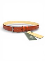 İstanbul Belt Hakiki Deri Erkek Klasik Kemer – 3,5 cm – Şerit Desenli