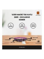 İstanbul Belt Exclusive Tek Katlı Hakiki Deri Erkek Kemer – 4 cm – Gümüş Ton Tokalı – Üst Segment Klasik Model