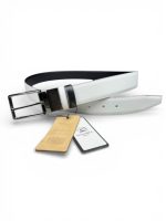 İstanbul Belt Çift Taraflı Döner Tokalı Hakiki Klasik Erkek Deri Kemer – 3,5 cm – Gümüş Ton Tokalı – Dayanıklı, Şık & Gerçek Deri – Renk & Boy Seçenekleri