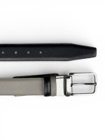 İstanbul Belt Çift Taraflı Döner Tokalı Hakiki Klasik Erkek Deri Kemer – 3,5 cm – Gümüş Ton Tokalı – Dayanıklı, Şık & Gerçek Deri – Renk & Boy Seçenekleri