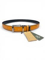 İstanbul Belt Çift Taraflı Döner Tokalı Hakiki Klasik Erkek Deri Kemer – 3,5 cm – Gümüş Ton Tokalı – Dayanıklı, Şık & Gerçek Deri – Renk & Boy Seçenekleri