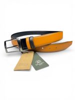 İstanbul Belt Çift Taraflı Döner Tokalı Hakiki Klasik Erkek Deri Kemer – 3,5 cm – Gümüş Ton Tokalı – Dayanıklı, Şık & Gerçek Deri – Renk & Boy Seçenekleri