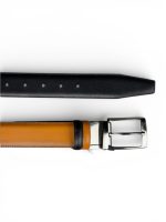 İstanbul Belt Çift Taraflı Döner Tokalı Hakiki Klasik Erkek Deri Kemer – 3,5 cm – Gümüş Ton Tokalı – Dayanıklı, Şık & Gerçek Deri – Renk & Boy Seçenekleri