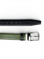 İstanbul Belt Çift Taraflı Döner Tokalı Hakiki Klasik Erkek Deri Kemer – 3,5 cm – Gümüş Ton Tokalı – Dayanıklı, Şık & Gerçek Deri – Renk & Boy Seçenekleri