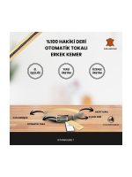 İstanbul Belt Otomatik Tokalı Hakiki Deri Erkek Kemer – Dişli Kilit Sistemli – Pratik & Modern Kullanım – Renk ve Boy Seçenekleri