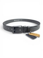 İstanbul Belt Siyah Erkek Deri Kemer – Tek Kat Kalın Deri – Mat Koyu Tokalı – 4 cm