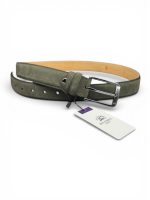 İstanbul Belt Erkek Hakiki Süet Deri Kemer – 3.5 CM – Gümüş Ton Tokalı, Dayanıklı, Şık & Gerçek Deriden Kemer