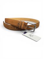 İstanbul Belt Erkek Hakiki Süet Deri Kemer – 3.5 CM – Gümüş Ton Tokalı, Dayanıklı, Şık & Gerçek Deriden Kemer