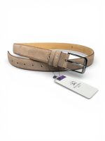İstanbul Belt Erkek Hakiki Süet Deri Kemer – 3.5 CM – Gümüş Ton Tokalı, Dayanıklı, Şık & Gerçek Deriden Kemer