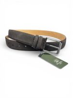 İstanbul Belt Erkek Hakiki Süet Deri Kemer – 4 CM – Gümüş Ton Tokalı, Dayanıklı, Şık & Gerçek Deriden Kemer