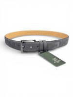 İstanbul Belt Erkek Hakiki Süet Deri Kemer – 4 CM – Gümüş Ton Tokalı, Dayanıklı, Şık & Gerçek Deriden Kemer