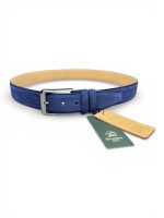 İstanbul Belt Erkek Hakiki Süet Deri Kemer – 4 CM – Gümüş Ton Tokalı, Dayanıklı, Şık & Gerçek Deriden Kemer