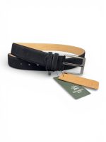 İstanbul Belt Erkek Hakiki Süet Deri Kemer – 4 CM – Gümüş Ton Tokalı, Dayanıklı, Şık & Gerçek Deriden Kemer