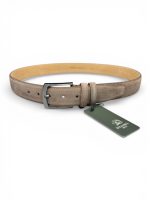 İstanbul Belt Erkek Hakiki Süet Deri Kemer – 4 CM – Gümüş Ton Tokalı, Dayanıklı, Şık & Gerçek Deriden Kemer