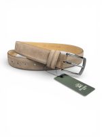 İstanbul Belt Erkek Hakiki Süet Deri Kemer – 4 CM – Gümüş Ton Tokalı, Dayanıklı, Şık & Gerçek Deriden Kemer