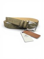 İstanbul Belt Erkek Hakiki Süet Deri Kemer – 4 CM – Gümüş Ton Tokalı, Dayanıklı, Şık & Gerçek Deriden Kemer