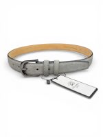 İstanbul Belt Hakiki Süet Kadın Deri Kemer – 3 CM – Gümüş Ton Tokalı, Dayanıklı, Şık & Gerçek Deriden Kemer