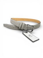 İstanbul Belt Hakiki Süet Kadın Deri Kemer – 3 CM – Gümüş Ton Tokalı, Dayanıklı, Şık & Gerçek Deriden Kemer