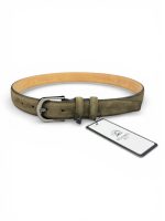 İstanbul Belt Hakiki Süet Kadın Deri Kemer – 3 CM – Gümüş Ton Tokalı, Dayanıklı, Şık & Gerçek Deriden Kemer