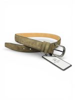 İstanbul Belt Hakiki Süet Kadın Deri Kemer – 3 CM – Gümüş Ton Tokalı, Dayanıklı, Şık & Gerçek Deriden Kemer