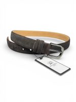 İstanbul Belt Hakiki Süet Kadın Deri Kemer – 3 CM – Gümüş Ton Tokalı, Dayanıklı, Şık & Gerçek Deriden Kemer