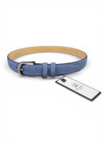 İstanbul Belt Hakiki Süet Kadın Deri Kemer – 3 CM – Gümüş Ton Tokalı, Dayanıklı, Şık & Gerçek Deriden Kemer