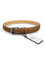 İstanbul Belt Hakiki Süet Kadın Deri Kemer – 3 CM – Gümüş Ton Tokalı, Dayanıklı, Şık & Gerçek Deriden Kemer