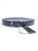İstanbul Belt Vintage Erkek Kemer – Lacivert  – 4 cm – Kalın Tek Kat Deri